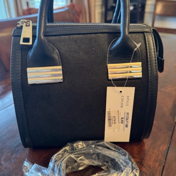 Small Satchel - Black with black calf hair trim - Picture 3 of 8